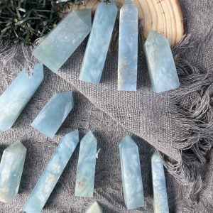 Trụ đá Ngọc Hải Lam | Aquamarine point | Đá trang trí, sưu tầm, healing | CADA DECOR