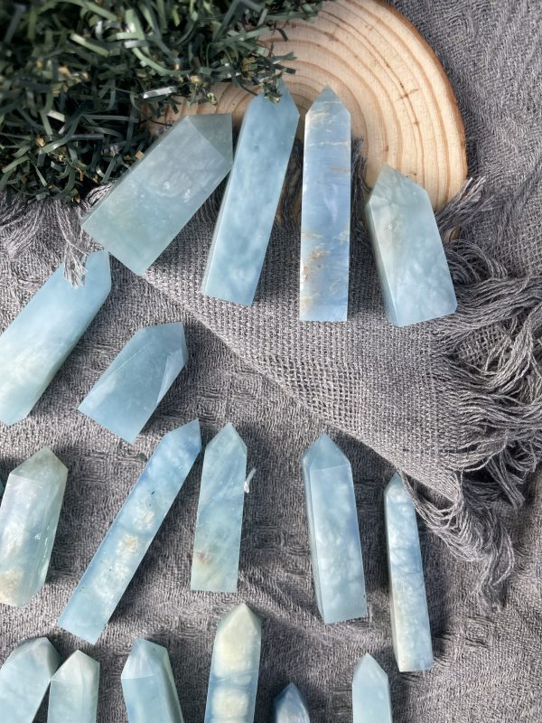 Trụ đá Ngọc Hải Lam | Aquamarine point | Đá trang trí, sưu tầm, healing | CADA DECOR