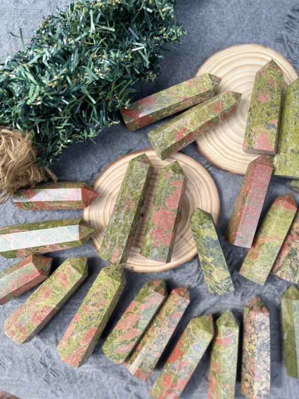 Trụ đá Vô Song | Unakite point | Đá trang trí, sưu tầm, healing | CADA DECOR