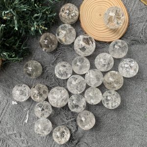 Thạch anh trắng | Cầu Cracked clear quartz | Đá trang trí, sưu tầm, healing | CADA DECOR