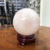 Bi cầu Thạch Anh Hồng – Rose Quartz Sphere (BH160), ĐK: 10,51CM, KL: 1,545 KG