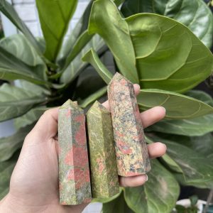 Trụ đá Vô Song | Unakite point | Đá trang trí, sưu tầm, healing | CADA DECOR