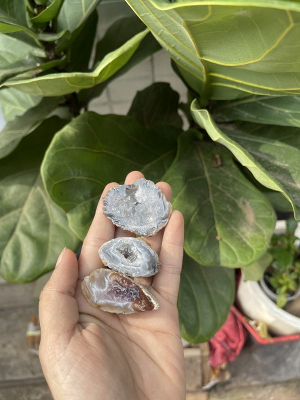 Hốc Mã Não | Agate geode size mini | Đá trang trí, sưu tầm, healing | CADA DECOR