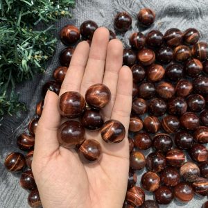 Cầu Mắt hổ đỏ | Red tiger eye | Đá trang trí, sưu tầm, healing | CADA DECOR