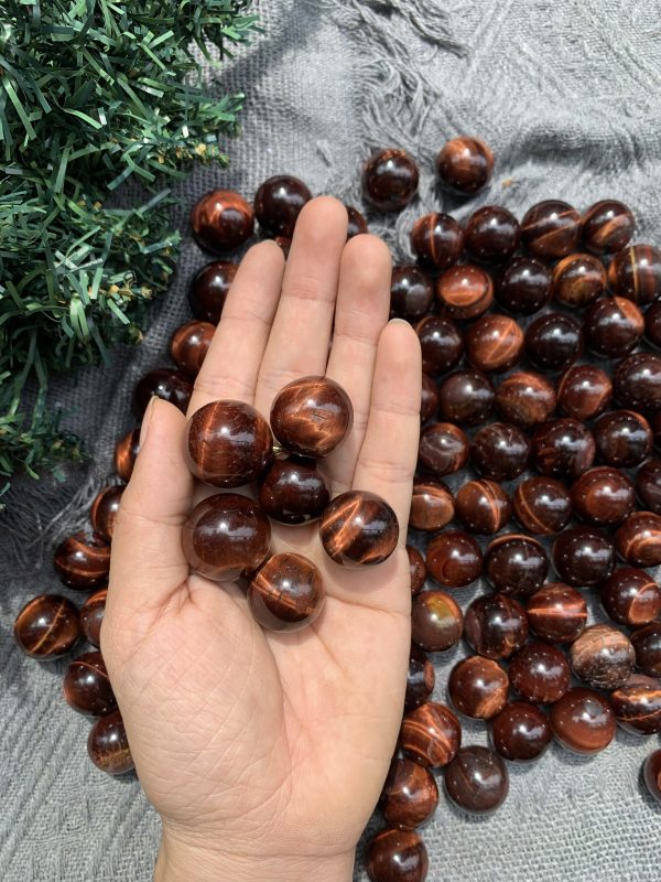 Cầu Mắt hổ đỏ | Red tiger eye | Đá trang trí, sưu tầm, healing | CADA DECOR