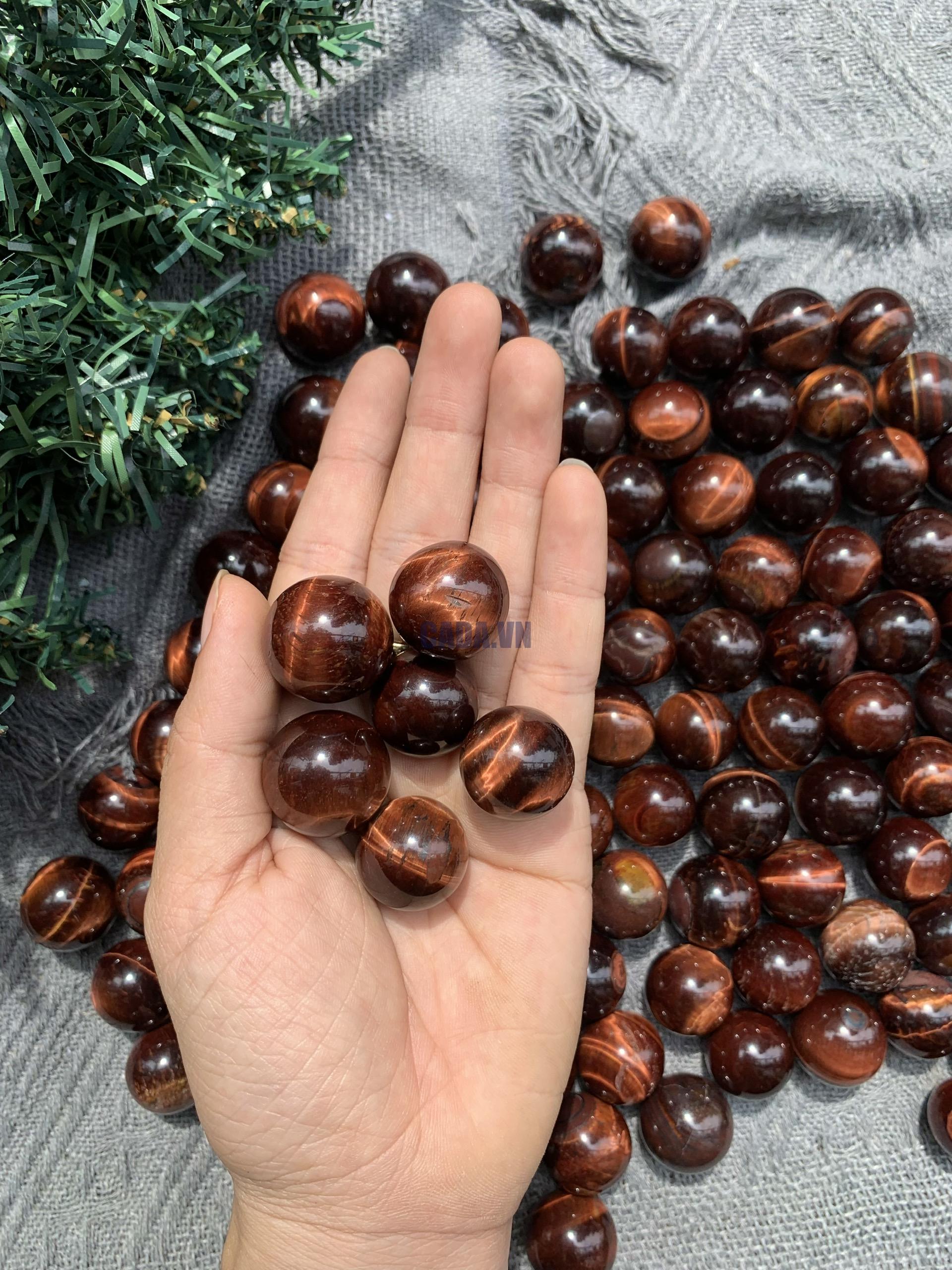 Cầu Mắt hổ đỏ | Red tiger eye | Đá trang trí, sưu tầm, healing | CADA DECOR