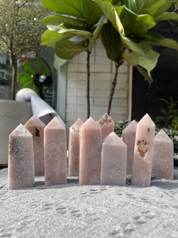 Trụ đá thạch anh tím hồng | Pink amethyst point | Đá trang trí, sưu tầm, healing | CADA DECOR