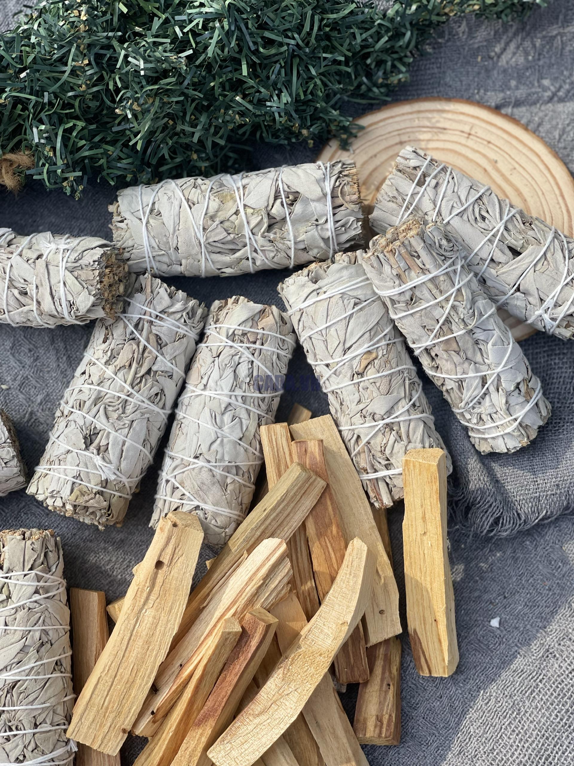 Xô thơm thanh tẩy | Gỗ Trắc Xanh ( Sage & Palo Santo) | CADA DECOR