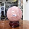 Bi cầu Thạch Anh Hồng – Rose Quartz Sphere (BH144), ĐK: 11,46 CM, KL: 2,025 KG