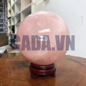 Bi cầu Thạch Anh Hồng – Rose Quartz Sphere (BH134), ĐK: 14,97 CM, KL: 4,37 KG