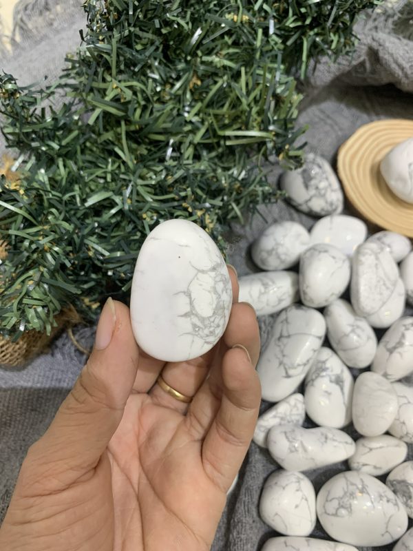 Đá bạch tùng | Tumble Howlite | Đá trang trí, sưu tầm, healing | CADA DECOR