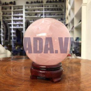 Bi cầu Thạch Anh Hồng – Rose Quartz Sphere (BH147), ĐK: 11,15 CM, KL: 1,815 KG