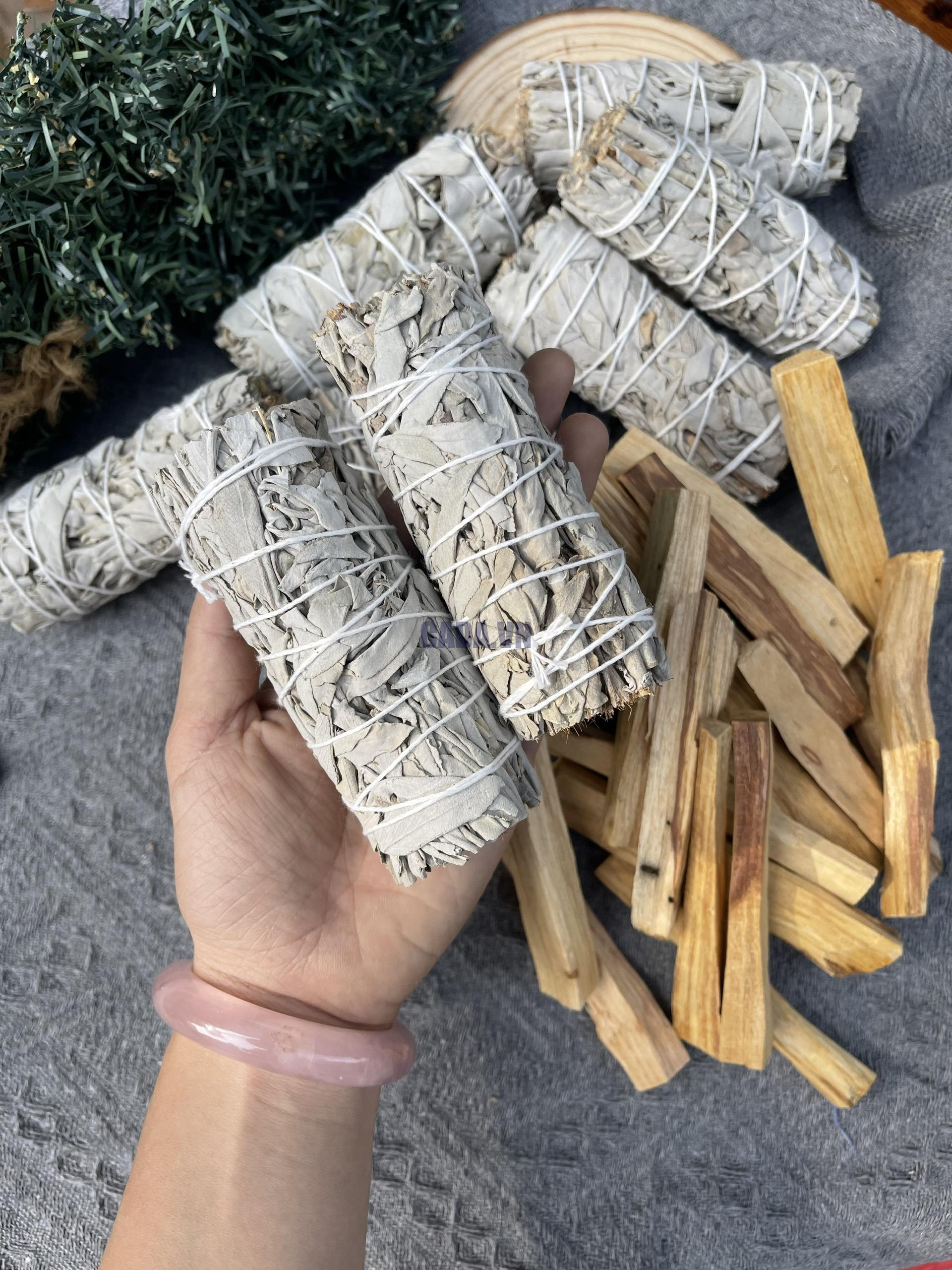 Xô thơm thanh tẩy | Gỗ Trắc Xanh ( Sage & Palo Santo) | CADA DECOR
