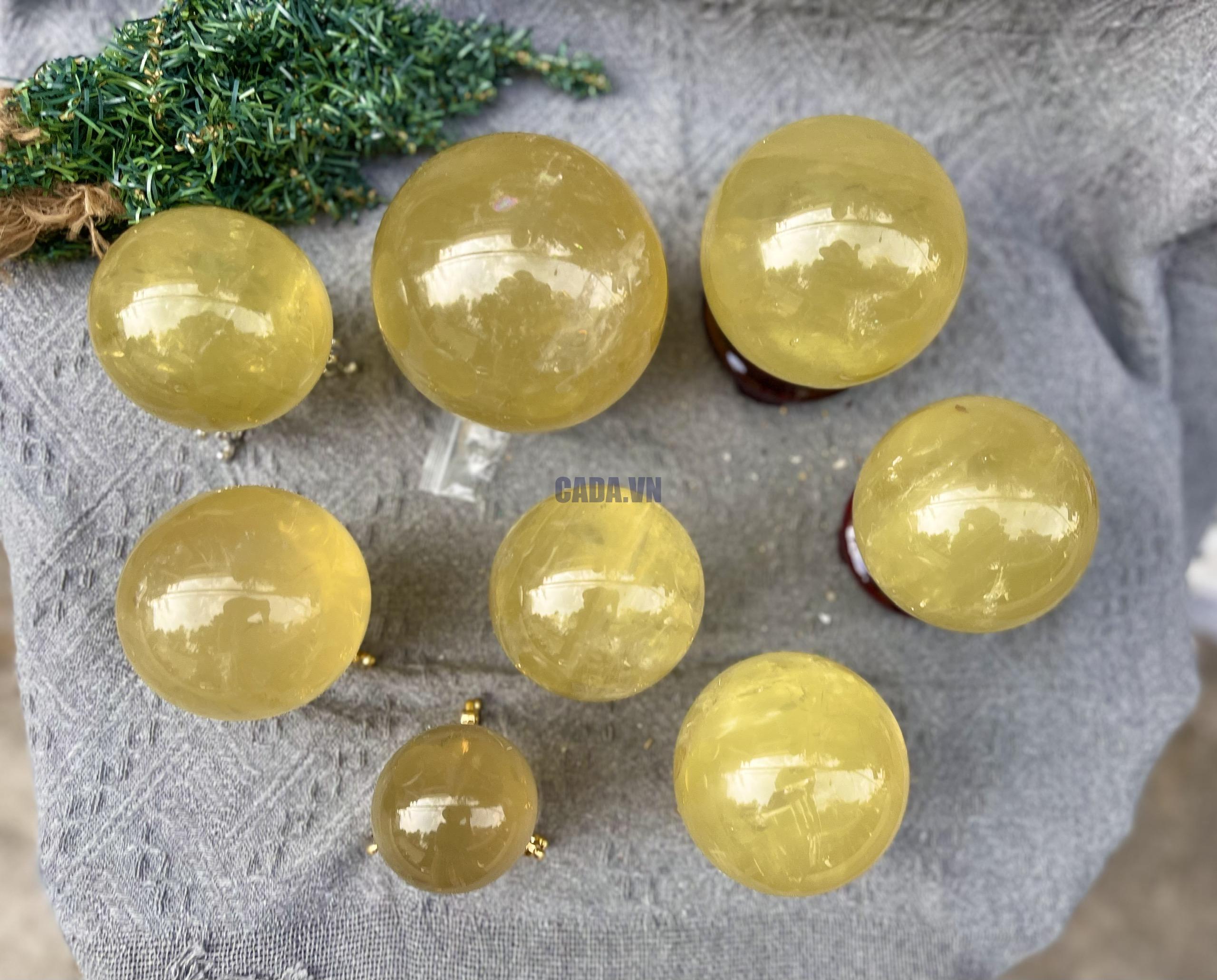 Cầu Thạch Anh Vàng | Citrine Sphere | Đá trang trí, sưu tầm, healing | CADA DECOR