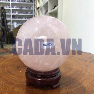 Bi cầu Thạch Anh Hồng – Rose Quartz Sphere (BH150), ĐK: 11,15 CM, KL: 1,855 KG