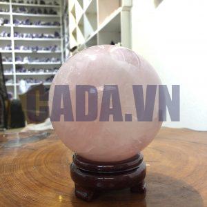 Bi cầu Thạch Anh Hồng – Rose Quartz Sphere (BH154), ĐK: 11,46 CM, KL: 2,02 KG