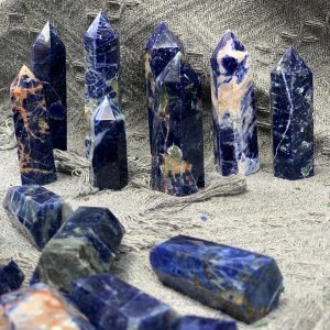 Trụ đá Sodalite | Sodalite point | Đá trang trí, sưu tầm, healing | CADA DECOR