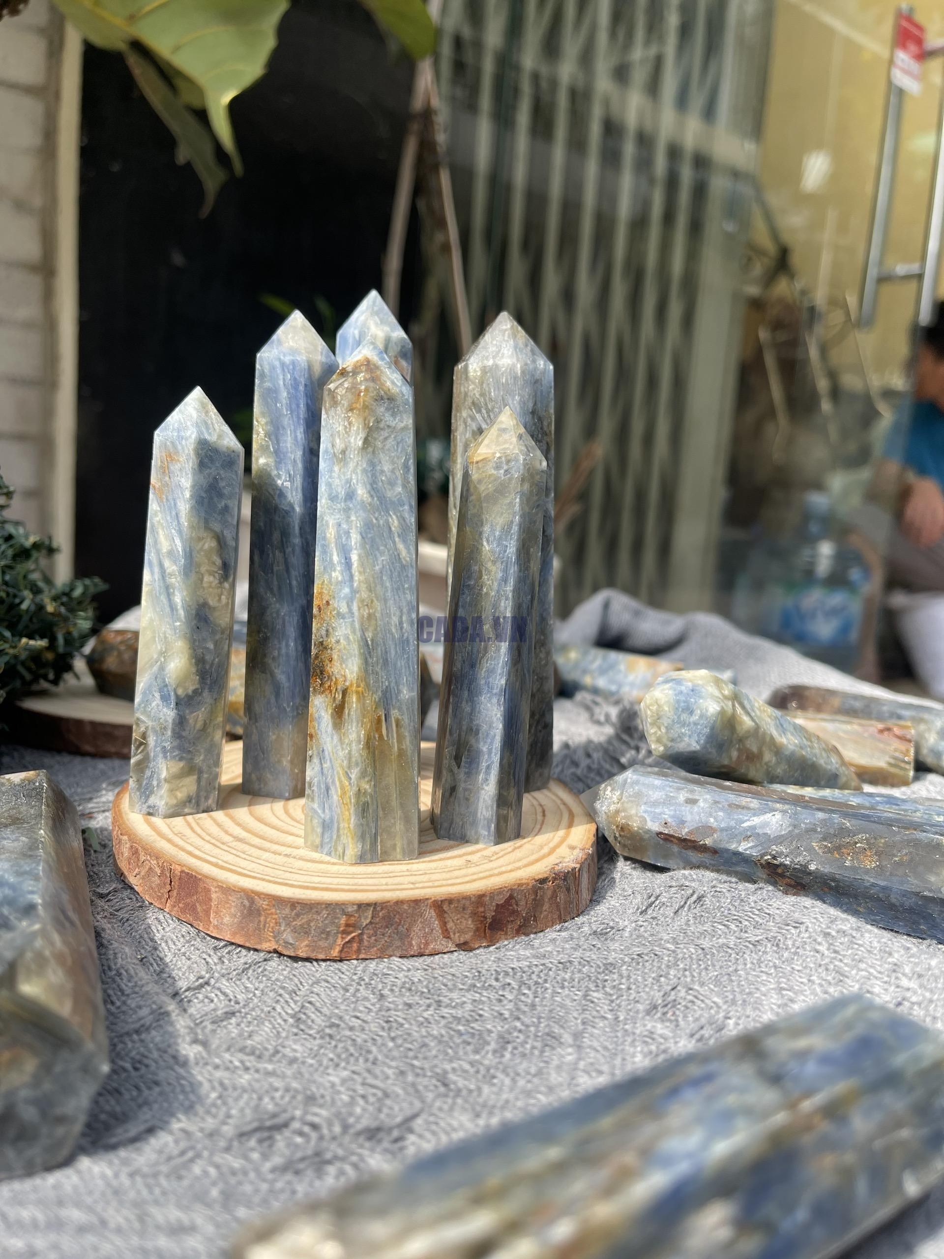 Trụ đá blue kyanite| Đá trang trí, sưu tầm, healing | CADA DECOR