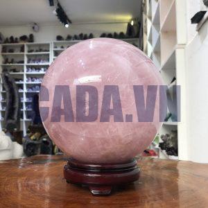 Bi cầu Thạch Anh Hồng – Rose Quartz Sphere (BH131), ĐK: 18,47CM, KL: 8,46 KG