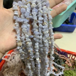 Dây chip Blue Lace Agate - Mã Não ren xanh | CADA DECOR