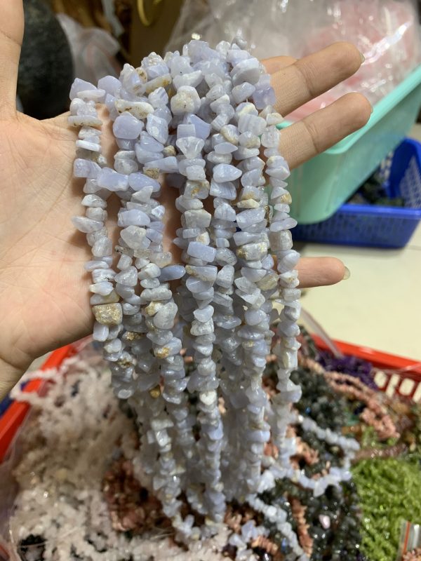 Dây chip Blue Lace Agate - Mã Não ren xanh | CADA DECOR