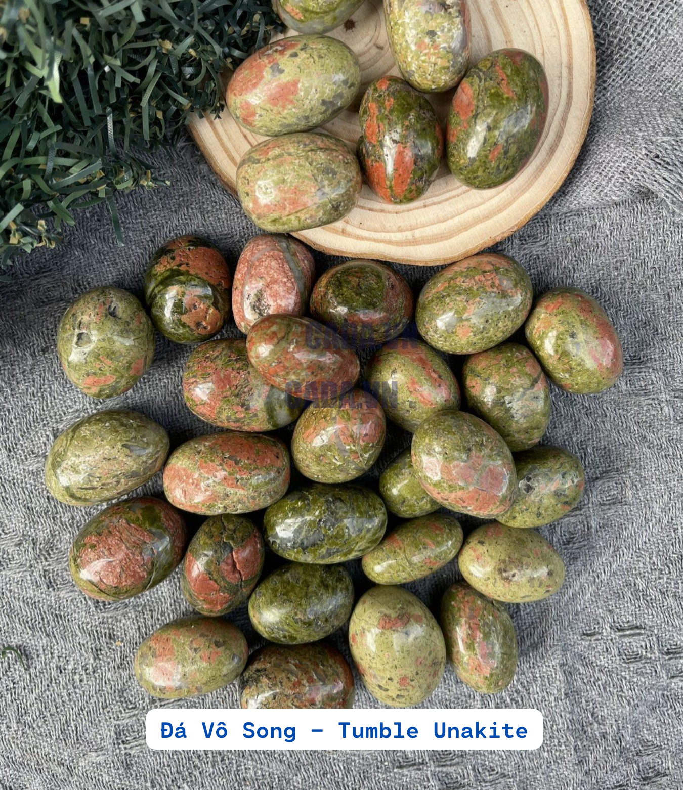 Đá Vô Song | Tumble Unakite | Đá trang trí, sưu tầm, healing | CADA DECOR