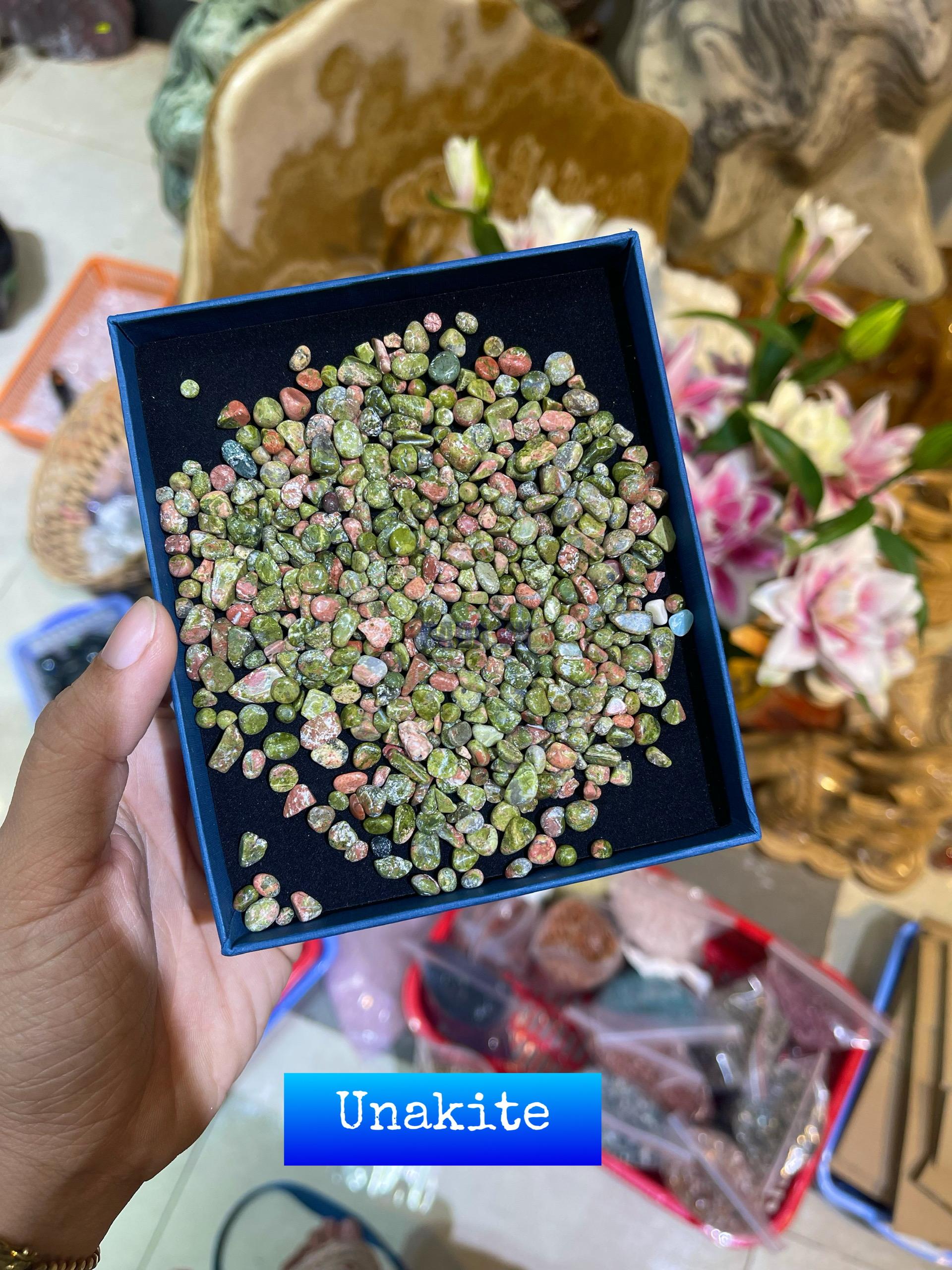 Đá vụn Unakite ( 100gram) | Đá trang trí, sưu tầm, healing | CADA DECOR