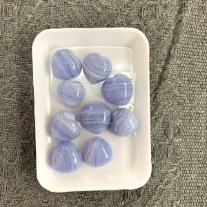 Mặt dây Trái tim đá Blue Lace Agate | CADA DECOR