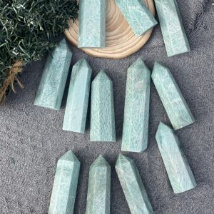 Trụ đá Thiên Hà | Amazonite point | Đá trang trí, sưu tầm, healing | CADA DECOR