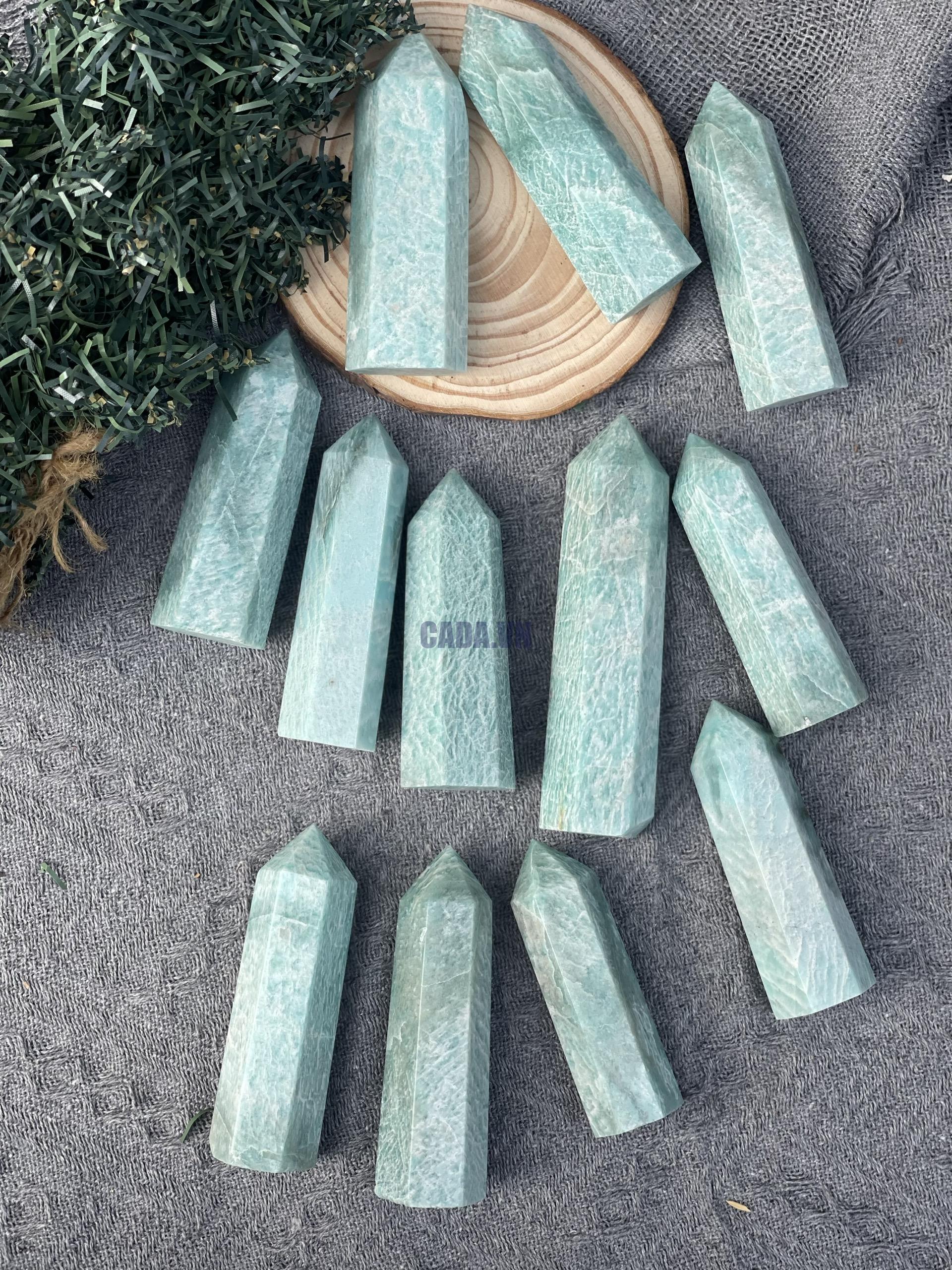 Trụ đá Thiên Hà | Amazonite point | Đá trang trí, sưu tầm, healing | CADA DECOR