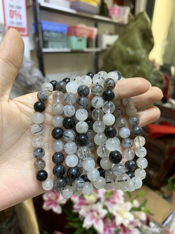 Vòng Black Tourmaline in Quartz 8mm - Vòng đơn | CADA DECOR