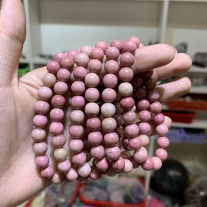 Vòng Gỗ Hoá Thạch Hồng | Pink Petrified Wood 8mm - Vòng đơn | CADA DECOR
