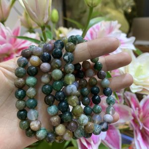 Vòng Indian Moss Agate | Mã Não Rêu 8mm - Vòng đơn | CADA DECOR