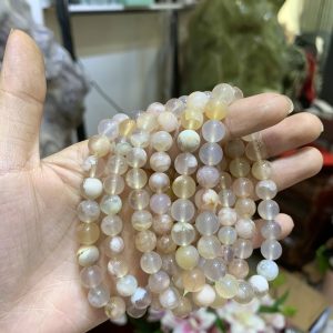 Vòng Mã Não Hoa Anh Đào | Flower Agate 8mm - Vòng đơn | CADA DECOR