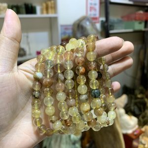 Vòng Thạch Anh Tóc đa sắc | Rutilated Quartz 8mm - Vòng đơn | CADA DECOR