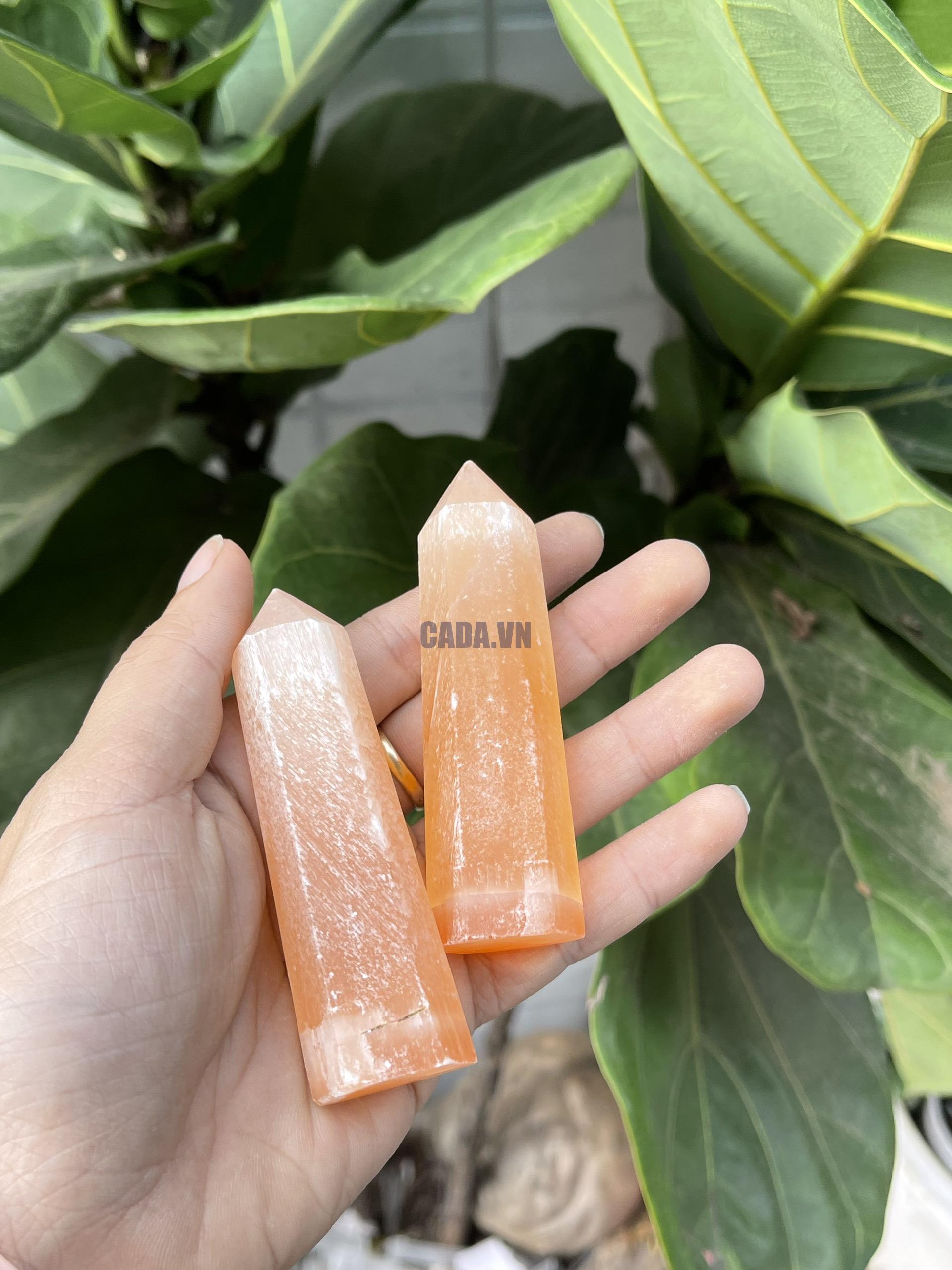 Trụ Orange Selenite| Đá trang trí, sưu tầm, healing | CADA DECOR