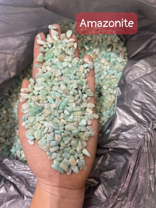 Vụn Đá Thiên Hà | Amazonite chips | Đá trang trí, sưu tầm, healing | CADA DECOR