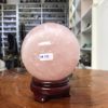 Bi cầu Thạch Anh Hồng – Rose Quartz Sphere (BH152), ĐK: 10,83 CM, KL: 1,725 KG