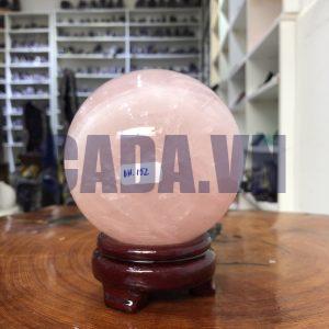 Bi cầu Thạch Anh Hồng – Rose Quartz Sphere (BH152), ĐK: 10,83 CM, KL: 1,725 KG