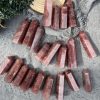 Trụ Thạch anh dâu tây đỏ | Red strawberry quartz point | Đá trang trí, sưu tầm, healing | CADA DECOR