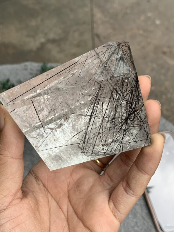 Freeform Thạch anh tóc | Black rutilated quartz | Đá trang trí, sưu tầm, healing | CADA DECOR