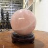 Bi cầu Thạch Anh Hồng – Rose Quartz Sphere (BH143), ĐK: 12,10 CM, KL: 2,385 KG