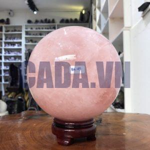 Bi cầu Thạch Anh Hồng – Rose Quartz Sphere (BH133), ĐK: 16,24 CM, KL: 5,74 KG
