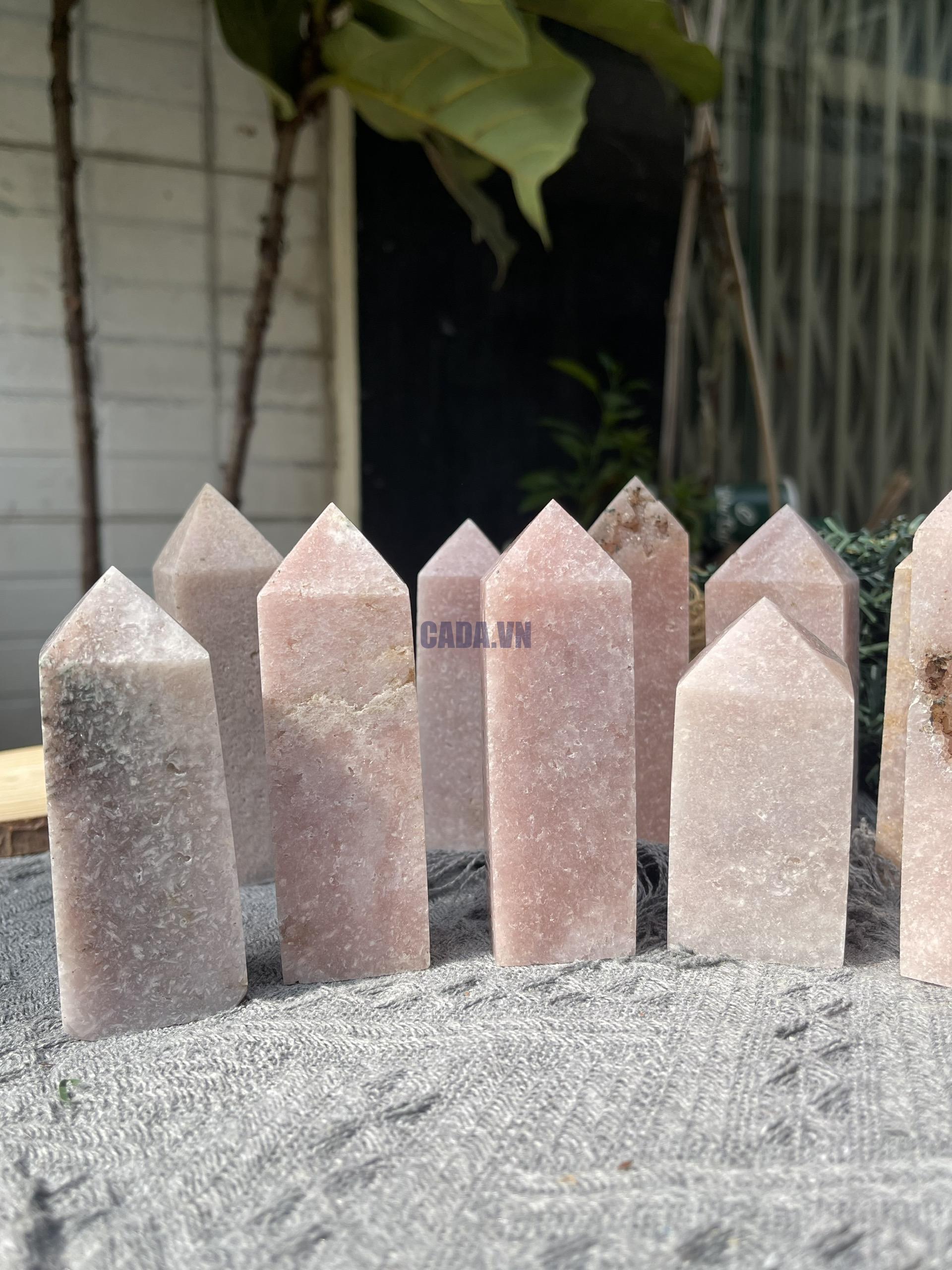 Trụ đá thạch anh tím hồng | Pink amethyst point | Đá trang trí, sưu tầm, healing | CADA DECOR