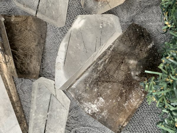 Freeform Thạch anh tóc | Black rutilated quartz | Đá trang trí, sưu tầm, healing | CADA DECOR