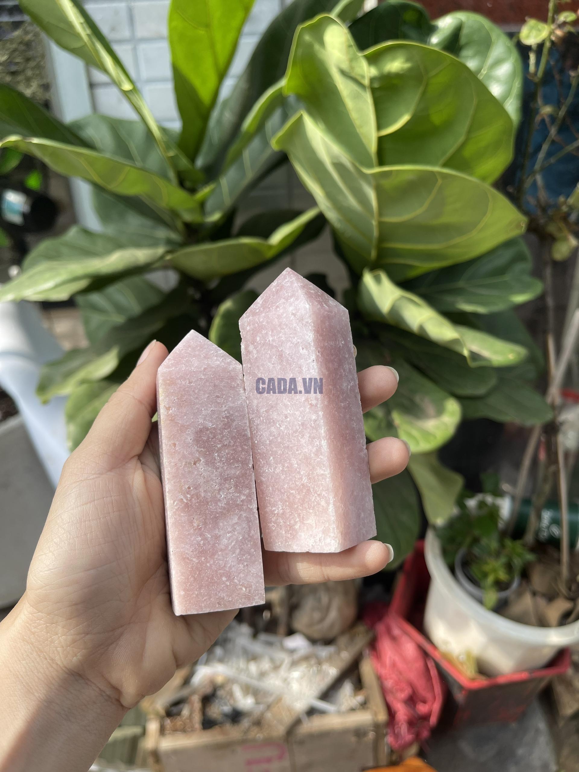 Trụ đá thạch anh tím hồng | Pink amethyst point | Đá trang trí, sưu tầm, healing | CADA DECOR