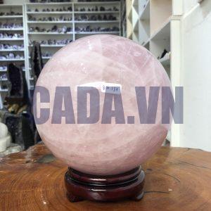 Bi cầu Thạch Anh Hồng – Rose Quartz Sphere (BH131), ĐK: 18,47CM, KL: 8,46 KG