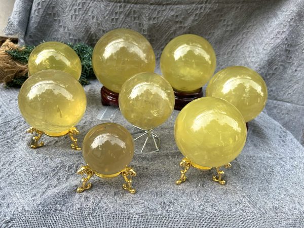 Cầu Thạch Anh Vàng | Citrine Sphere | Đá trang trí, sưu tầm, healing | CADA DECOR