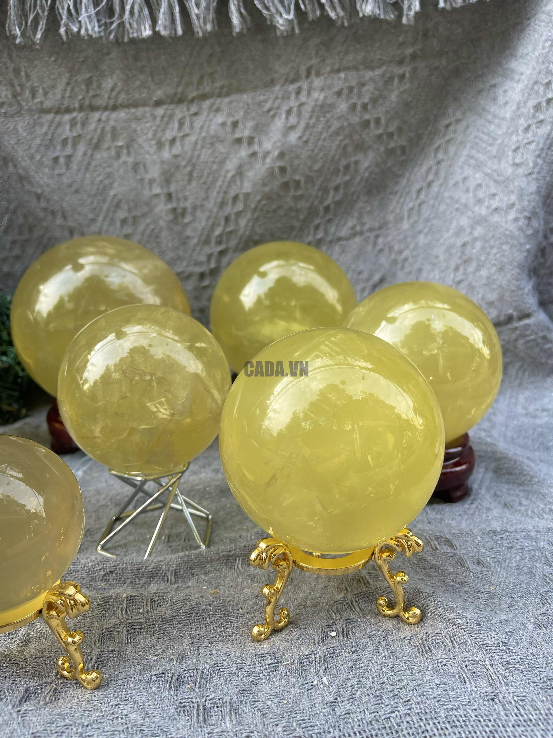 Cầu Thạch Anh Vàng | Citrine Sphere | Đá trang trí, sưu tầm, healing | CADA DECOR