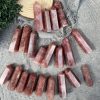 Trụ Thạch anh dâu tây đỏ | Red strawberry quartz point | Đá trang trí, sưu tầm, healing | CADA DECOR